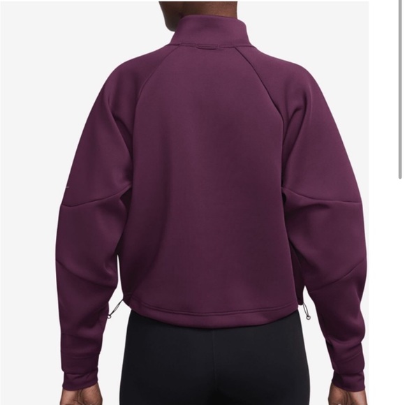 NWT Nike Women's Dri-FIT Prima 1/2-Zip Training Тор in Bordeaux Size Small - Picture 2 of 11